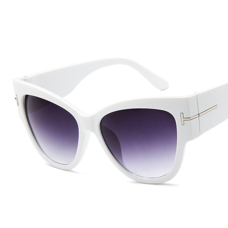 2022 New Tom Fashion Brand Designer Cat Eye Women Sunglasses Female Gradient Points Sun Glasses Big Oculos feminino de sol UV400