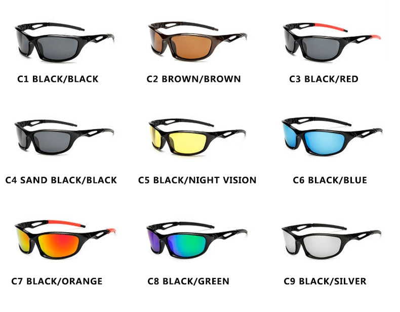 2022 New Polarized Sunglasses Men Brand Designer Square Sports Sun Glasses for Men Driving Fishing Black Frame Goggle UV400